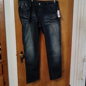 Classic Dark Wash Straight Leg Jeans for Women